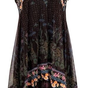 Johnny Was brown embroidered dress